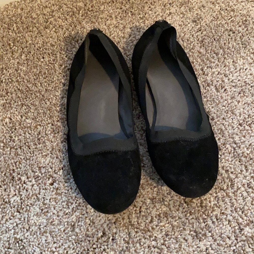 Stuart Weitzman black suede ballet flats